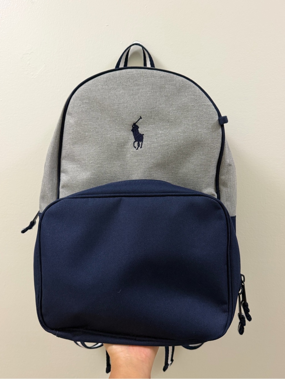 Polo Ralph Lauren Gray & Navy School Backpack